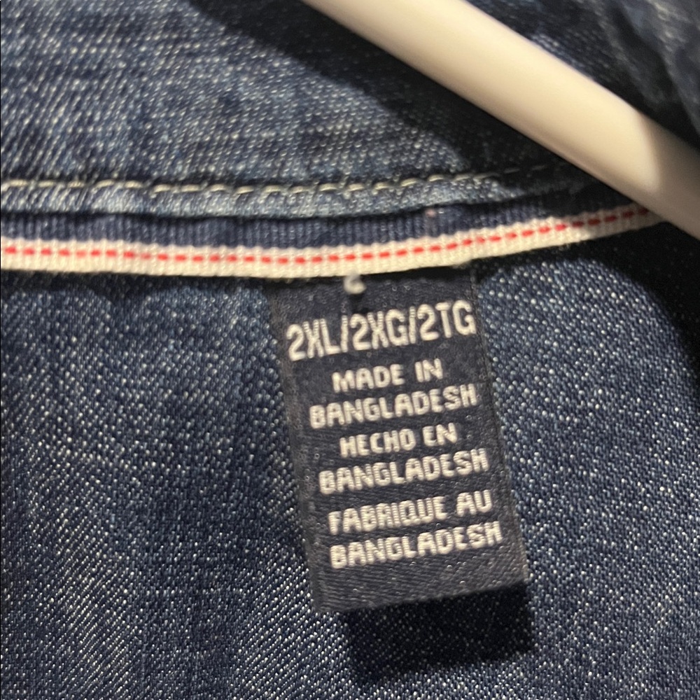 Wrangler Men's Dark Blue Denim Shirt Jacket - Picture 3 of 5